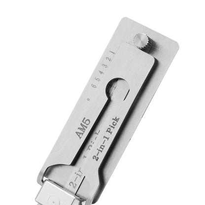 Hi-Key AM5 2-in-1 Key Decoder - Stainless Steel Precision Measuring Tool