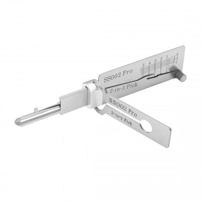 Hi-Key SS002 PRO 2-in-1 Key Decoder - Stainless Steel Precision Measuring Tool