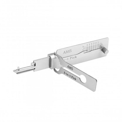 Hi-Key AM5 2-in-1 Key Decoder - Stainless Steel Precision Measuring Tool