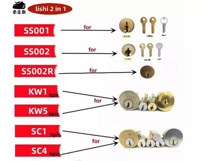 Key Decoder Perfect Match For Key Picking Hook Tool Stainless Steel SC4
